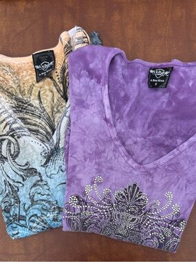 Sledge Embellished Short Sleeved T Shirts (Bundle of 2)